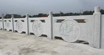 荆州芝麻白河道栏杆 石材栏杆