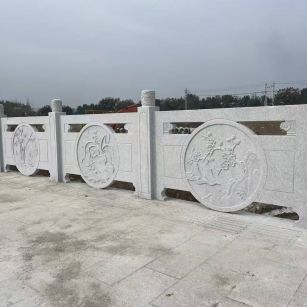 荆州芝麻白河道栏杆 石材栏杆