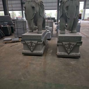 荆州芝麻灰花岗岩对象 芝麻白芝麻灰大象