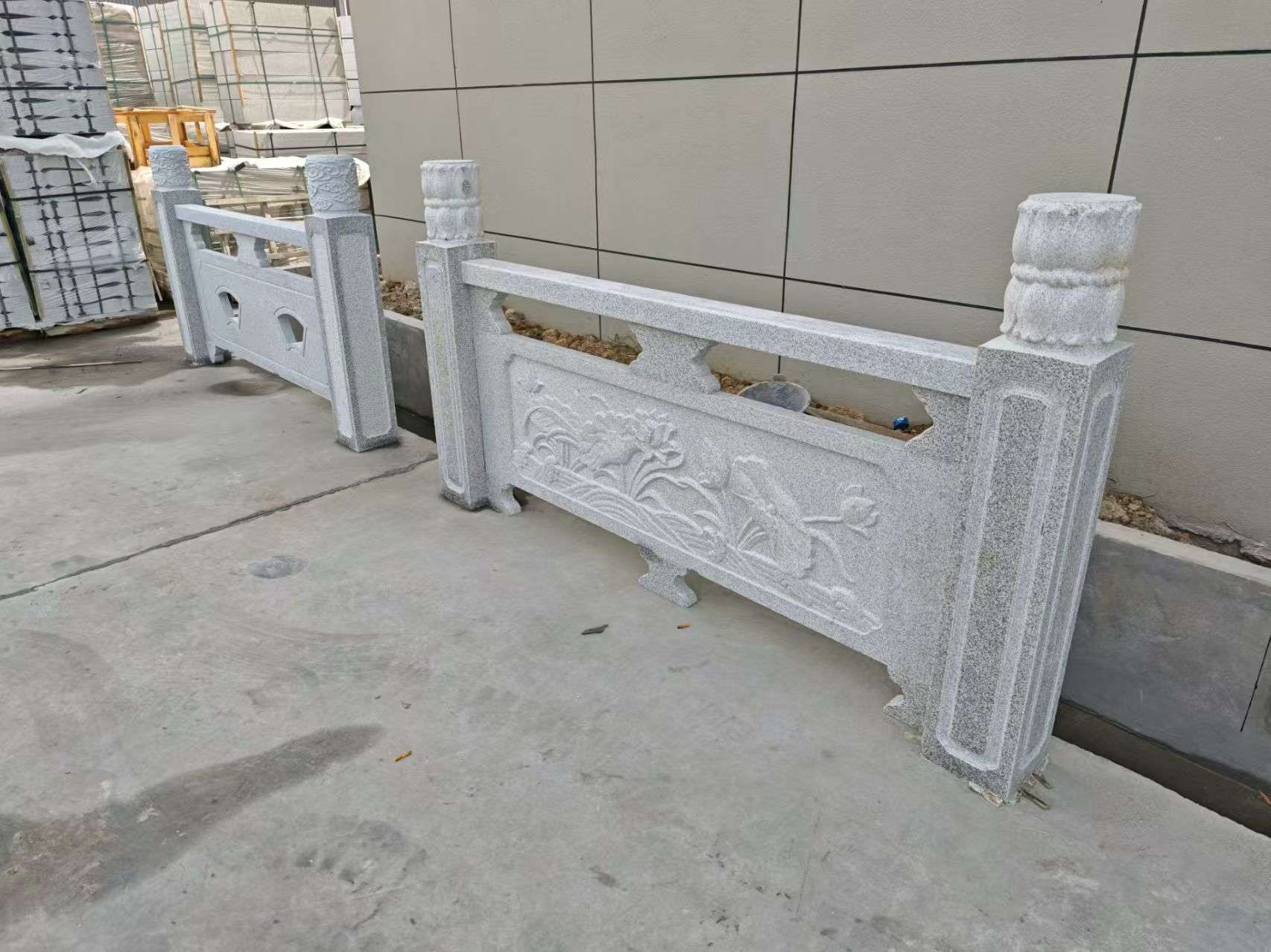 荆州芝麻白河道栏杆 石材栏杆