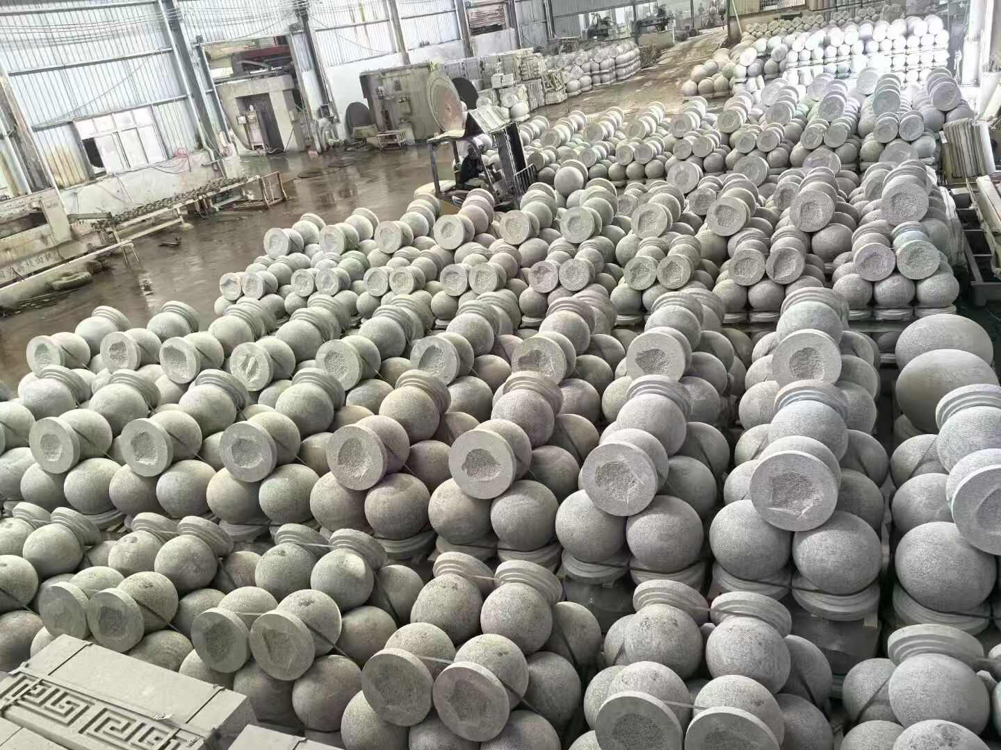 荆州芝麻白圆球 石球 挡车球